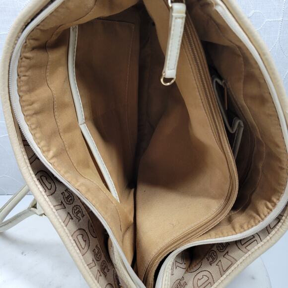 Vintage Etienne Aigner Monogram Logo Tote Shoulder Bag Large Office Pockets - Picture 13 of 16